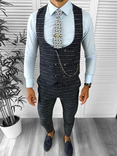 Compleu barbati bleumarin Vesta + Pantaloni B1458 X1