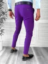 Pantaloni barbati eleganti regular fit mov B1734 E 24-1~