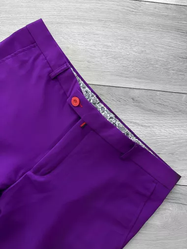 Pantaloni barbati eleganti regular fit mov B1734 B12-4