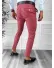 Pantaloni barbati eleganti rosii in carouri B1855 U3