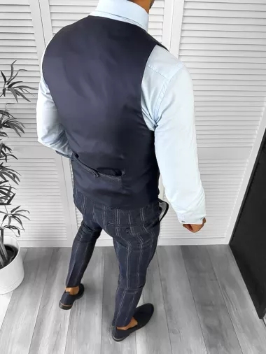 Compleu barbati Vesta + Pantaloni bleumarin inchis B5517 X4