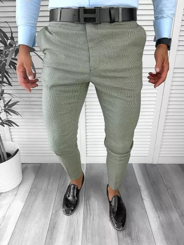 Pantaloni barbati eleganti verzi B8002 P18-3.3