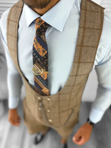 Compleu barbati maro Vesta + Pantaloni B1452 29-1