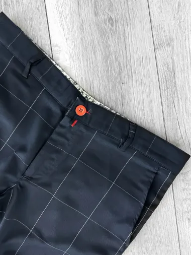 Pantaloni barbati eleganti regular fit bleumarin 11969 D3-1.1