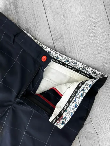Pantaloni barbati eleganti regular fit bleumarin 11969 D3-1.1