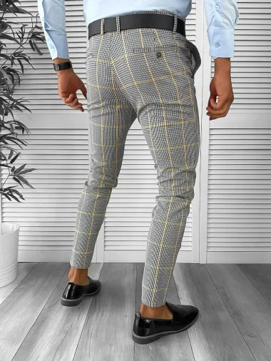 Pantaloni barbati eleganti regular fit carouri 2019 28-2.3