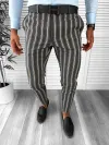 Pantaloni barbati eleganti regular fit cu dungi B1547 67-4 E~