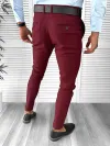 Pantaloni barbati eleganti regular fit grena B1769 14-5 E ~
