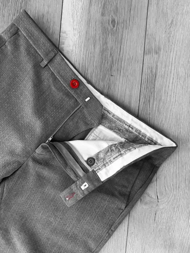 Pantaloni barbati eleganti regular fit gri B1769 114-3