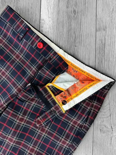 Pantaloni barbati eleganti regular fit carouri B1822 i7-4.1