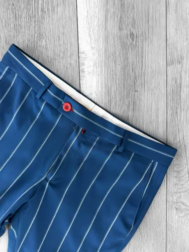 Pantaloni barbati eleganti regular fit albastri B1874 B7-2.3