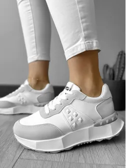 Adidasi dama casual albi A01 T7-3