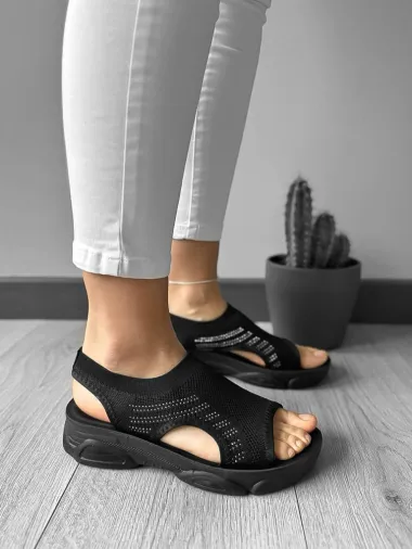 Sandale dama negre W101 N6-4