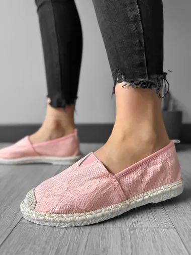 Espadrile dama casual roz Y031