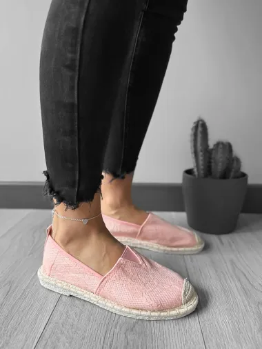 Espadrile dama casual roz Y031