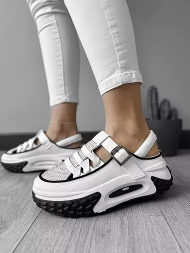 Sandale dama albe CL2409 T54-1