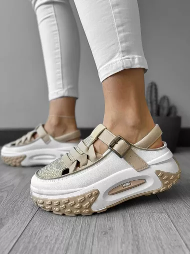 Sandale dama bej CL2409 T4-3