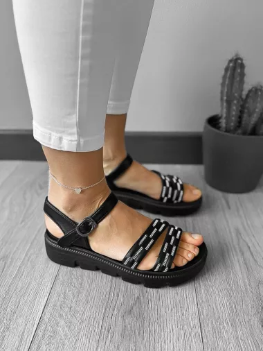 Sandale dama negre CL2410 T13-1