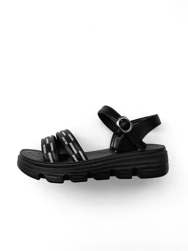 Sandale dama negre CL2410 T13-1