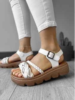 Sandale dama albe CL2411