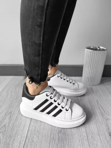 Adidasi dama casual albi 6622 N17-1