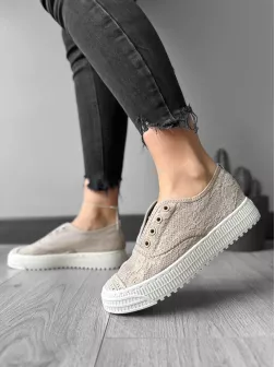 Espadrile dama casual bej Y601