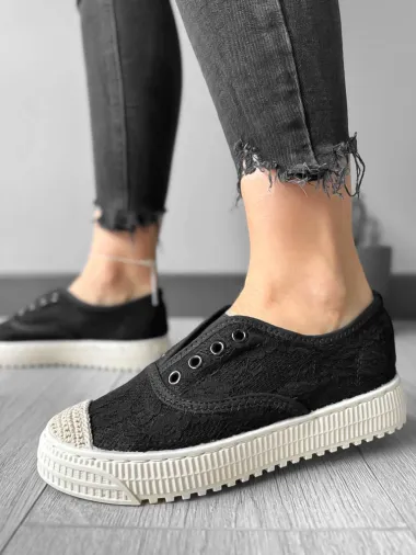 Espadrile dama casual negre Y601 T55-2
