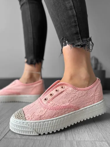 Espadrile dama casual roz Y601 T5-2
