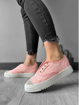 Espadrile dama casual roz Y601 T5-2