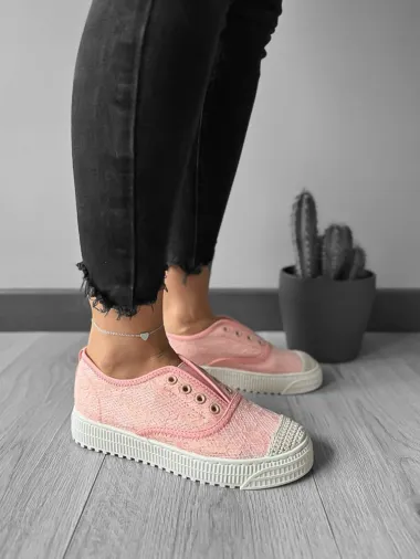 Espadrile dama casual roz Y601 T5-2