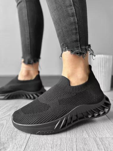 Adidasi dama casual din panza, negri 90 N7-2