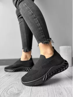 Adidasi dama casual din panza, negri 90 N7-2