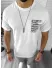 Tricou barbati alb cu imprimeu pe spate 12448 41-1
