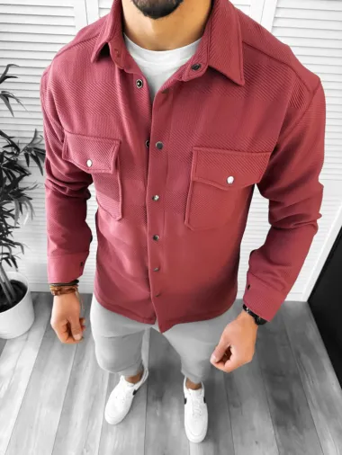 Camasa barbati casual grena 12504 15-2