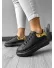 Adidasi dama casual negri cu auriu A2906