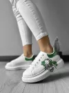 Adidasi dama casual alb cu verde FCL705
