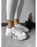 Adidasi dama casual albi cu imprimeu FCL8031 N11-1