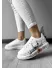 Adidasi dama casual albi cu imprimeu FCL8031 N11-1
