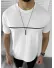 Tricou barbati slim fit alb 12462 P20-6.1