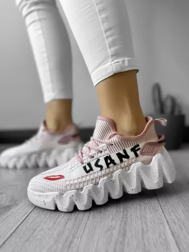 Adidasi dama casual din panza, roz H28 N12-2