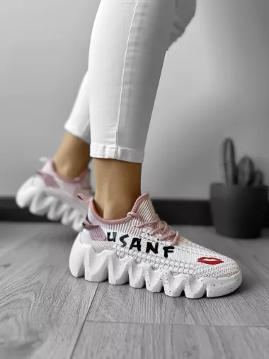 Adidasi dama casual din panza, roz H28 N12-2