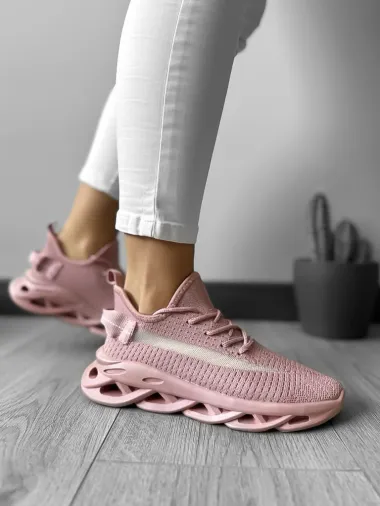Adidasi dama casual din panza, roz LM03 N12-4