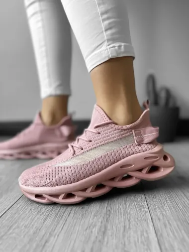 Adidasi dama casual din panza, roz LM03 N12-4