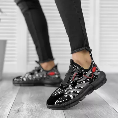 Adidasi barbati, negri din panza DH52 T5-3