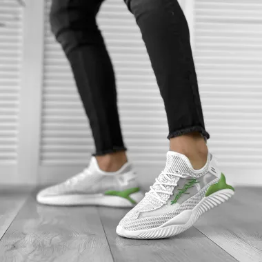 Adidasi barbati, albi din panza L3082 T13-2