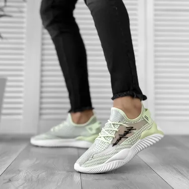 Adidasi barbati,verzi din panza L3082 T5-2