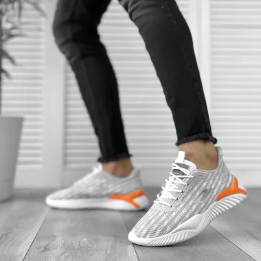 Adidasi barbati, gri din panza L3083 N9-4