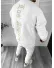 Trening barbati slim fit alb Pantaloni + Hanorac K005 Y4