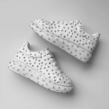 Adidasi dama casual cu talpa inalta, albi cu negru B998 T53-3