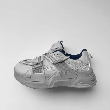 Adidasi dama casual cu talpa inalta, gri CL2401 T6-1